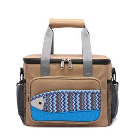 Fish Pattern Cooler Bags Lunch Box Bag EVA Insulation Waterproof Portable Lunch Bag Outdoor Multifunctional Picnic Bag