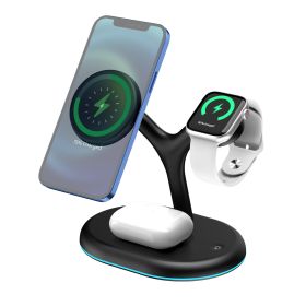 Three-in-one Magnetic Mobile Phone Headset Watch Fast Charging Wireless Charger