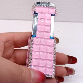 Diamond-encrusted Ladies Windproof Inflatable Lighter Straight Creative