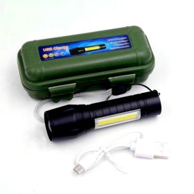 Mini USB Power Torch Multi-function Zoom Cob Flashlight Outdoor Camping Flashlight