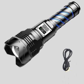 Aluminum Alloy Zoom Digital Display Flashlight